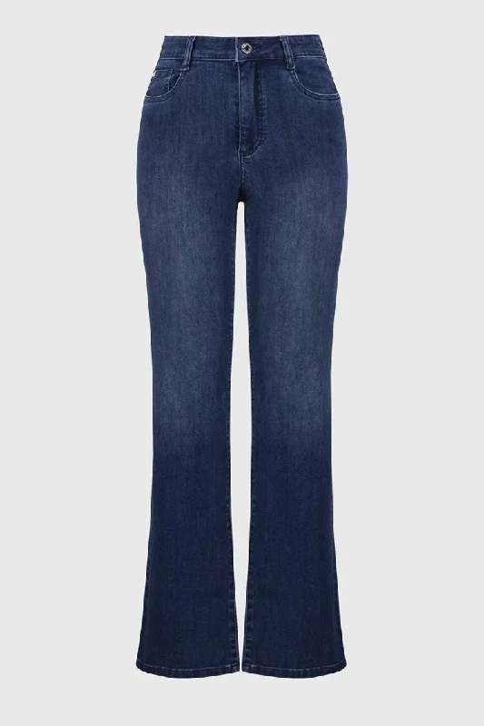 Joseph Ribkoff Brook Medium Blue Classic Bootcut Stretch Jeans Relaxed Women's 