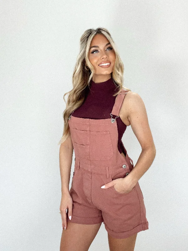 Woodrose Denim Shortalls Unique Women's Upcycled