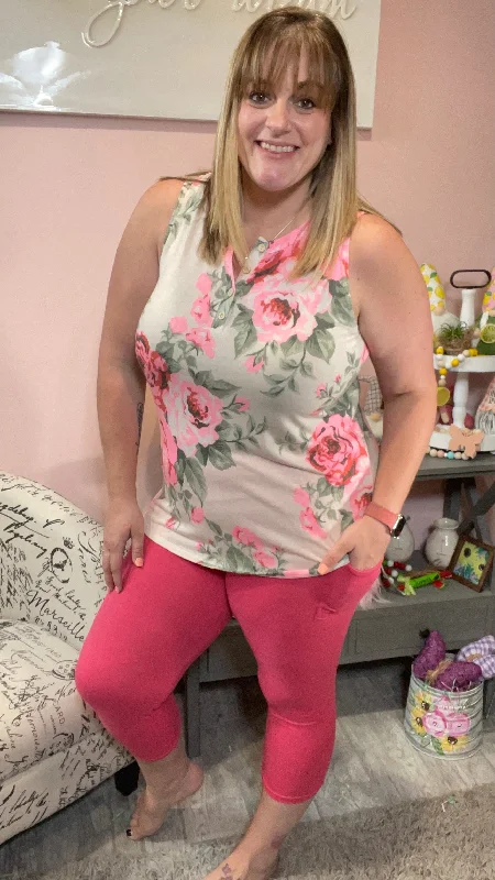 Pinky Capri Legging with Pockets Refined Women's 