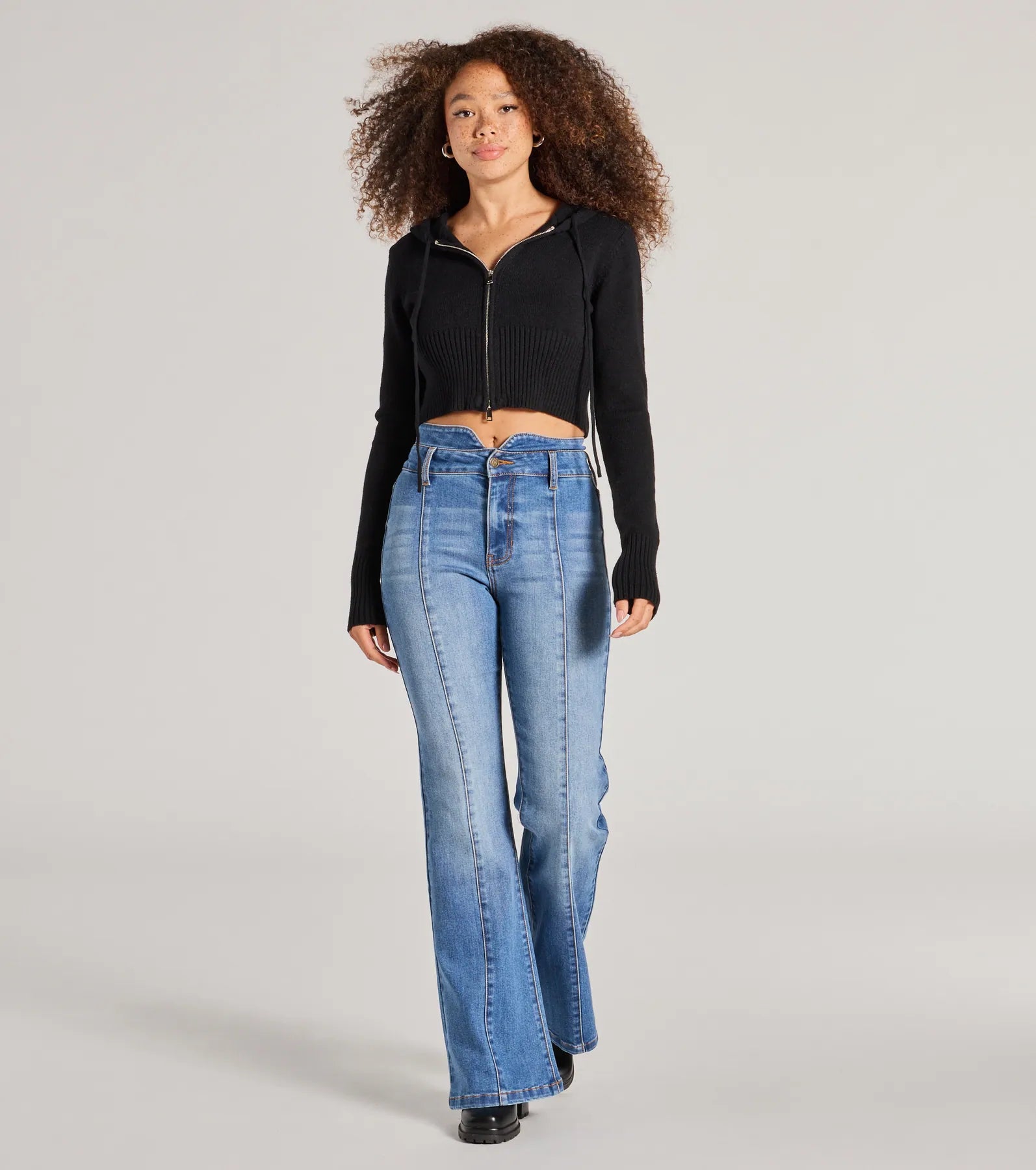 So Extra High-Rise Flared Wide-Leg Denim Jeans Refined Women's 
