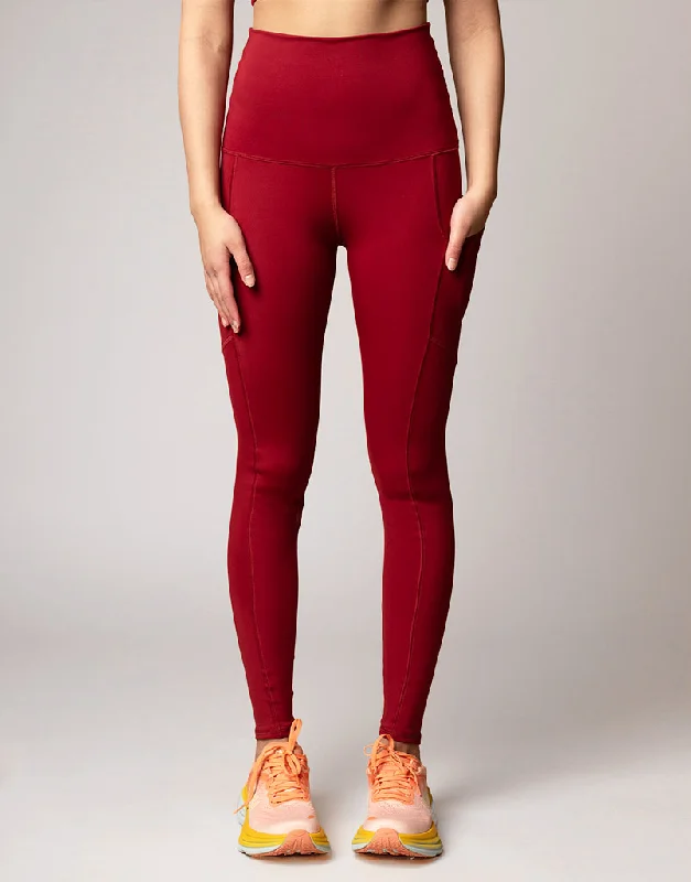 Freestyle Pocket Legging Cranberry Relaxed Women's 
