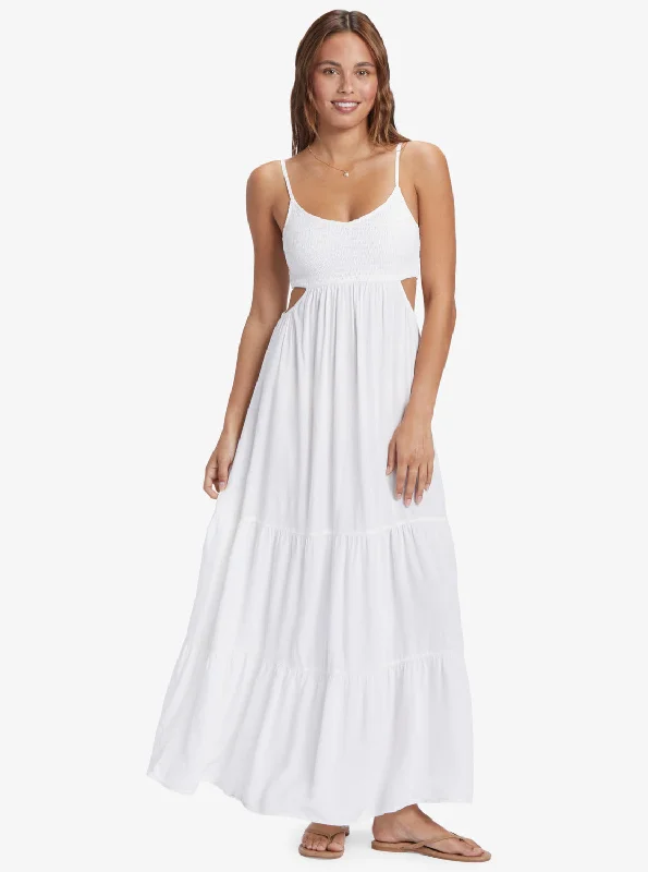 Hot Tropics Maxi Dress - Snow White Athletic Women's High - 