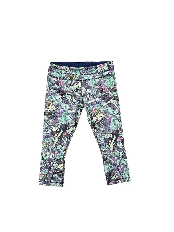 Athletic Leggings Capris By Lululemon In Blue & Green, Size: 10 Cashmere