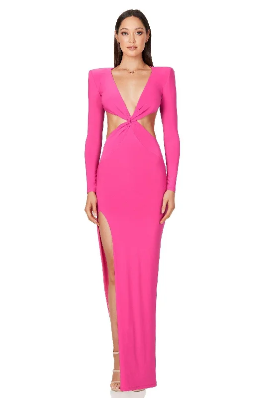 Nookie Jewel Gown - Neon Pink Scandinavian