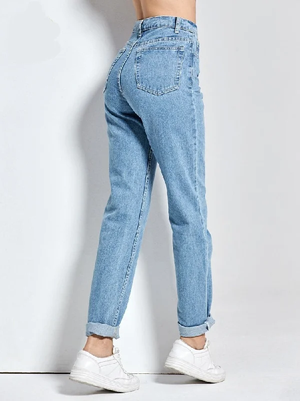 KittenAlarm - Harem Pants Vintage High Waist Jeans Woman Boyfriends Women's Jeans Full Length Mom Jeans Cowboy Denim Pants Vaqueros Mujer performance