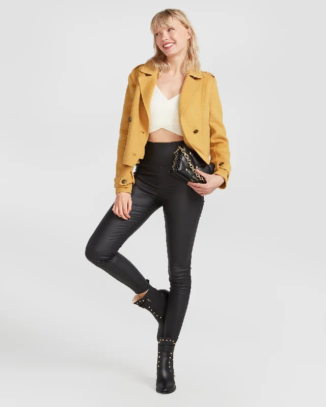 Better Off Military Peacoat - Antique Gold Youthful Women's Pop