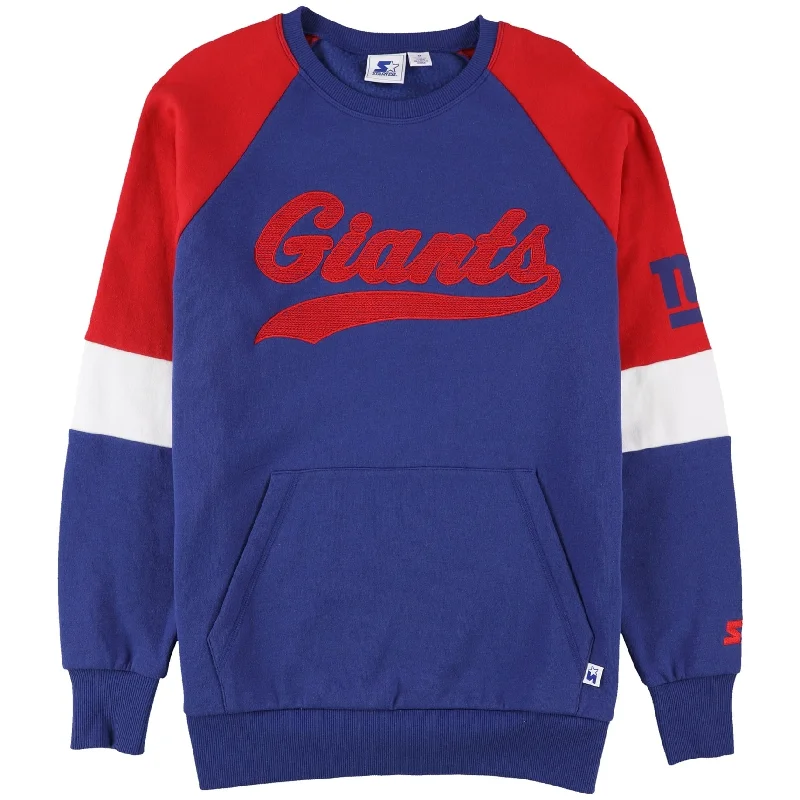 STARTER Womens New York Giants Sweatshirt, Blue, Medium Cool Women's Skate