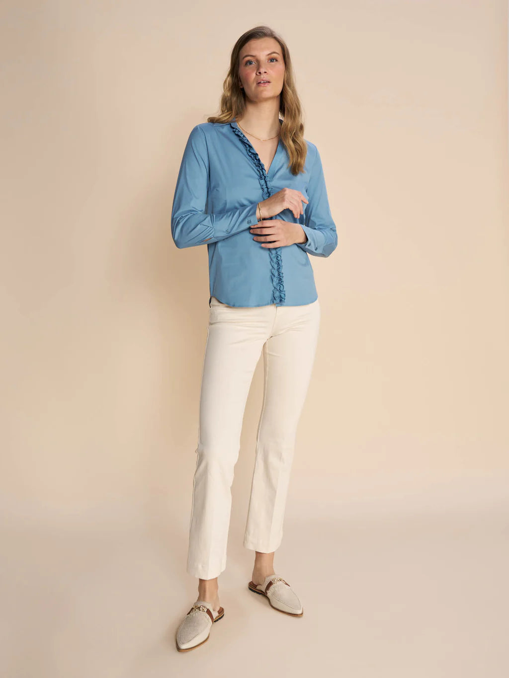 Mos Mosh Ecru Jessica Joy Pants Elegant Women's 