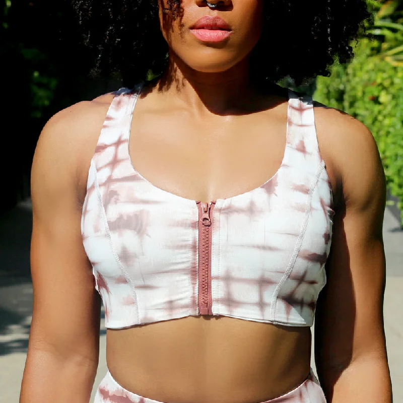The Haze Zip Front Sports Bra Polished Women's Silk