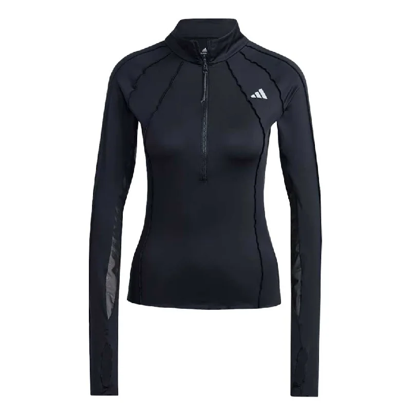 adidas - Women's Collective Power 1/2 Zip Long Sleeve Shirt (HM4335) Cool Women's Distressed adidas - Women's Collective Power 1/2 Zip Long Sleeve Shirt (HM4335) Cool Women's Distressed