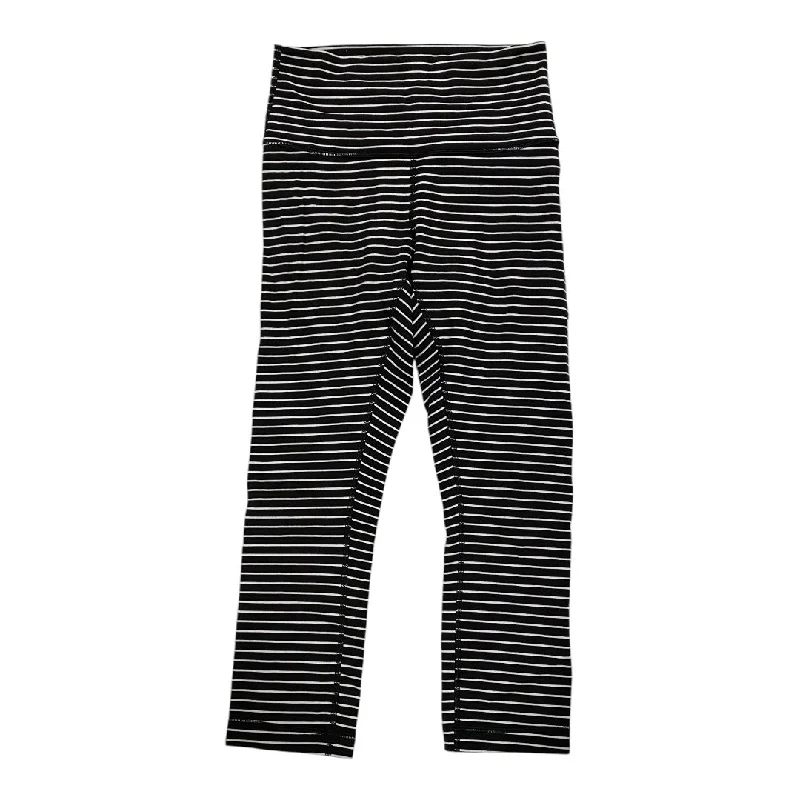 Athletic Leggings By Lululemon In Black & White, Size: 6 Sustainable Organic
