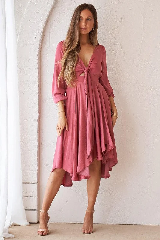 Balance Dress - Mauve Feminine Women's Style 