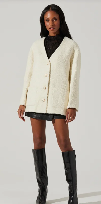 Cream Button Down Cardigan Sweater by ASTR the Label Adventure