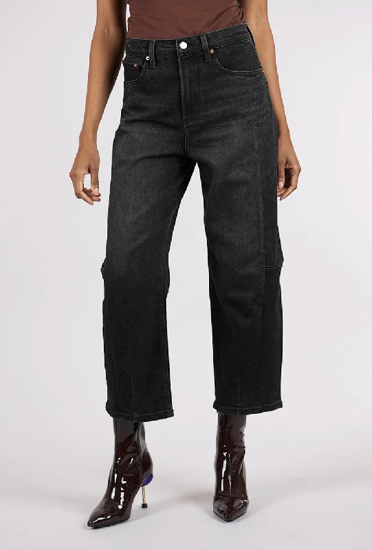 Eli High-Rise Arched Leg Denim, Dark Midnight Refined Women's Hand - crafted