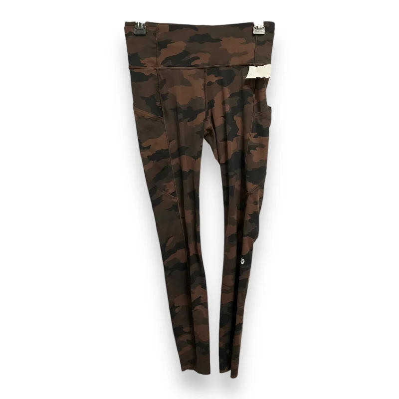 Athletic Leggings By Lululemon In Camouflage Print, Size: 6 Monochromatic Office Style