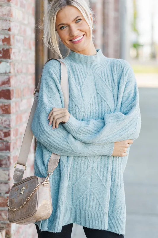 Walk The Walk Light Blue Sweater Bold Women's Animal Print