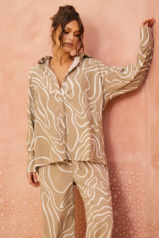 Sunlights In Capri Shirt - Beige Adventure
