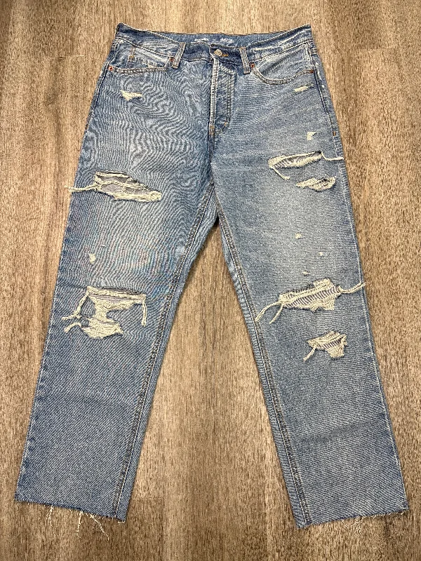 Jeans Straight By Old Navy In Blue Denim, Size: 12 Hip Women's Urban