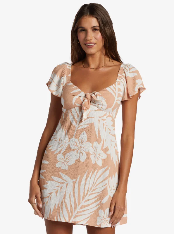 Oceanview Mini Dress - Cafe Creme Palmeria Women