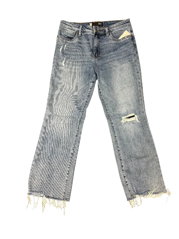 Jeans Straight By Kut In Blue Denim, Size: 8 Scandinavian