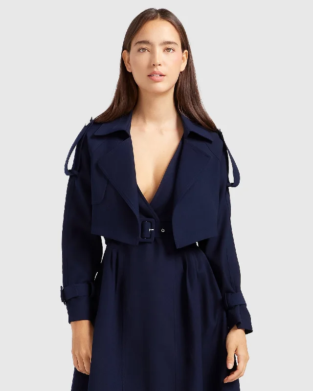 Manhattan Cropped Trench - Navy Bohemian Women's Free