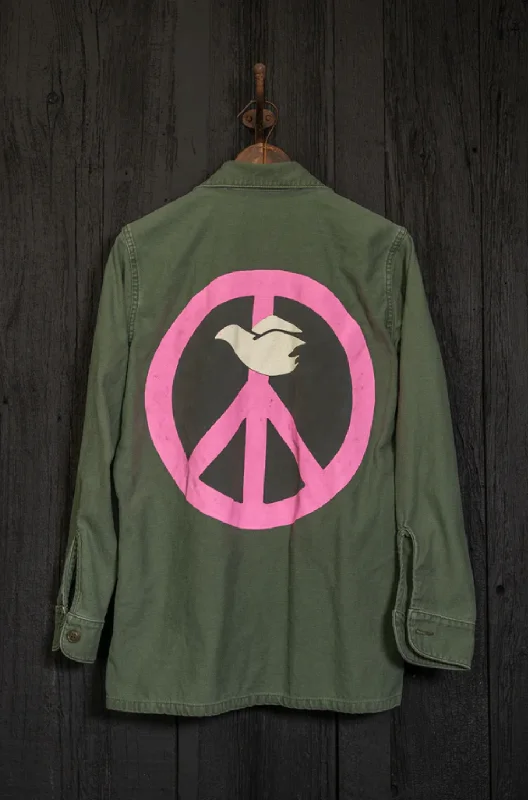 MADE WORN VOTE FOR PEACE ARMY JACKET Confident Women's High - fashion