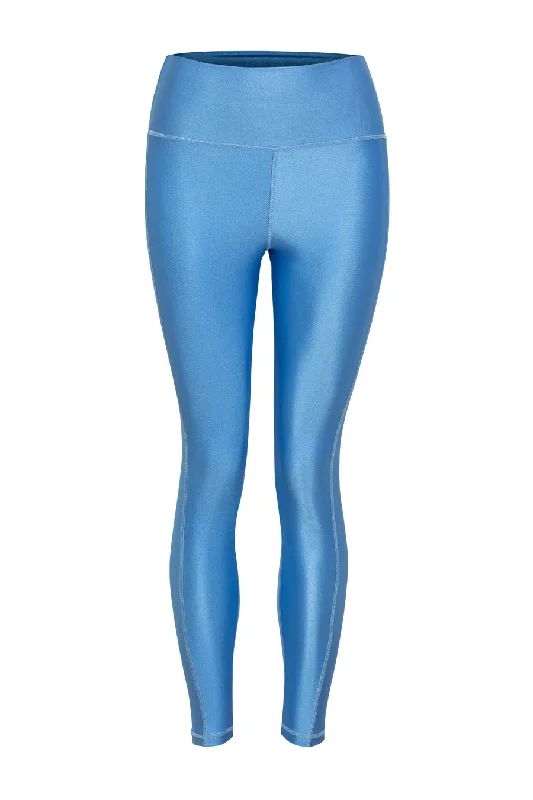 Blue metallic leggings Stylish Women's Neon