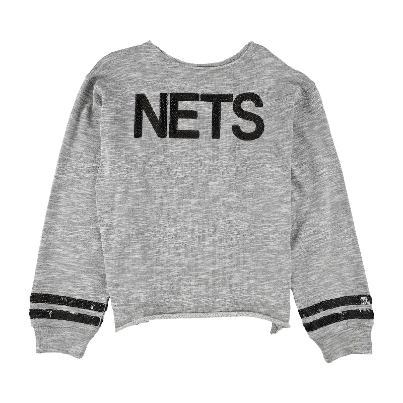 Touch Womens Brooklyn Nets Sequined Sweatshirt, Grey, Medium Bold Women's Animal Print Touch Womens Brooklyn Nets Sequined Sweatshirt, Grey, Medium Bold Women's Animal Print