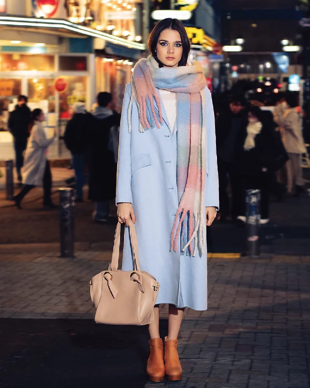 Tainted Love Longline Coat - Sky Blue Women
