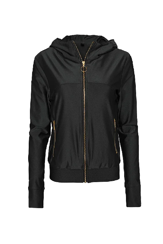 Black Hoodie Preppy Women's College