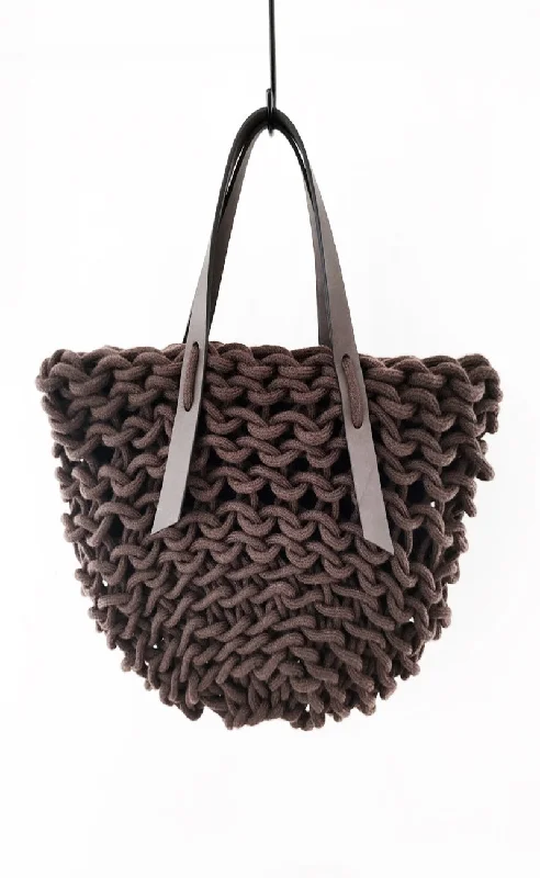 Erica  Woven Bag, Brown Streetwear Style for 