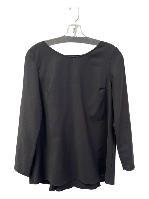 COS Size 6 Black Wool Structural Detail on Back Boat Neck Long Sleeve Long Top Refined Women's Hand - crafted COS Size 6 Black Wool Structural Detail on Back Boat Neck Long Sleeve Long Top Refined Women's Hand - crafted