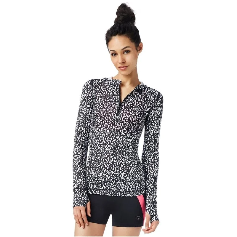 Aeropostale Womens Spotted Quarter Zip Hoodie Sweatshirt, Black, X-Large Monochromatic All - in - one Aeropostale Womens Spotted Quarter Zip Hoodie Sweatshirt, Black, X-Large Monochromatic All - in - one