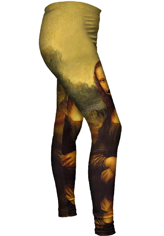 Moustache Hipster Da Vinci Mona Lisa Polished Women's Silk