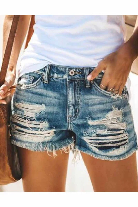 KittenAlarm -  fashion Regular Waist Hole Casual Jeans Luxurious Women's High -  end