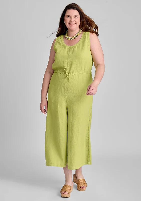 Urban Jumpsuit - Linen Jumpsuit Sleek Women's Metallic