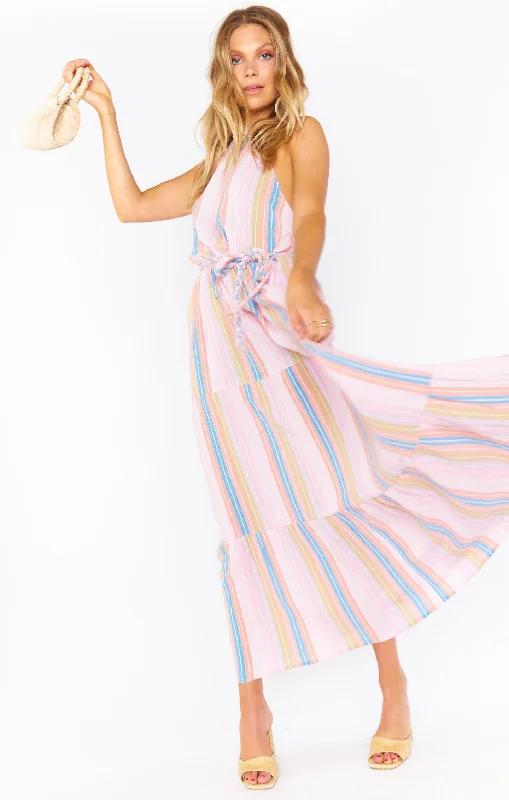 Isabella Maxi Dress ~ Paradise Stripe Luxurious Women's High -  end