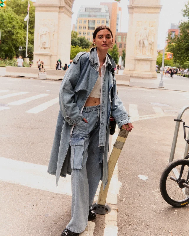 Wild Skies Denim Trench - Stonewash garde
