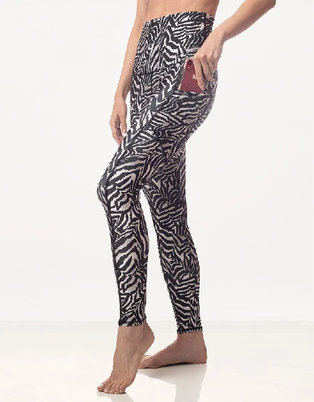 Zebra Pocket Legging Feminine Women's Soft 