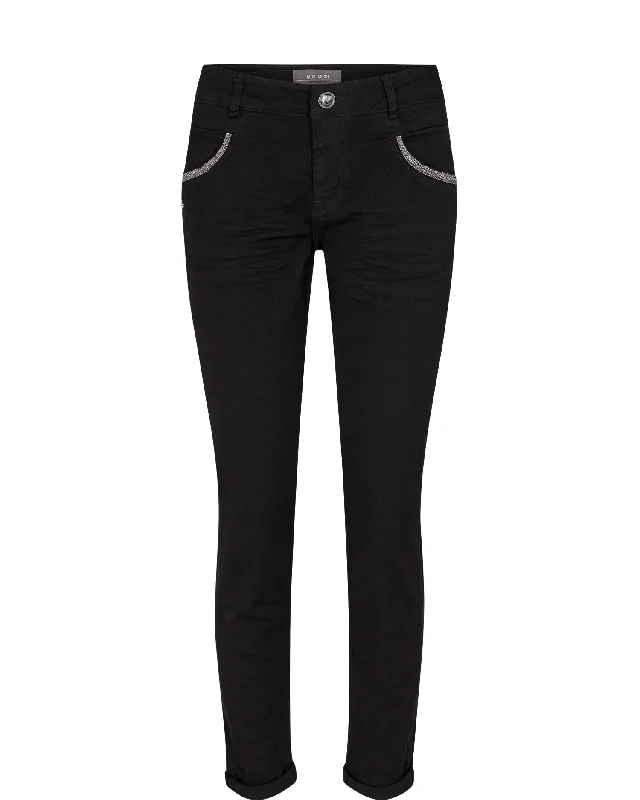 Mos Mosh Naomi Row Black Jeans Relaxed Women's 