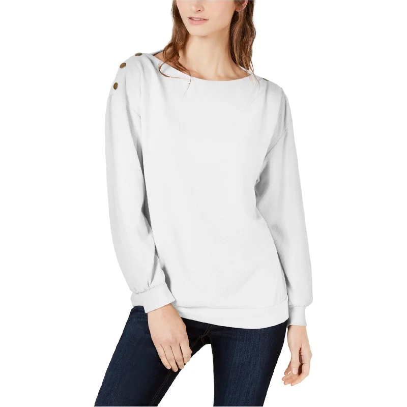 1.State Womens Button Shoulder Sweatshirt Traditional Women's Wool