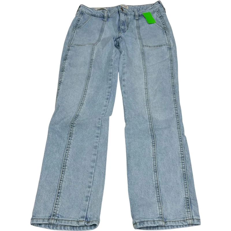 Jeans Straight By Universal Thread In Blue Denim, Size: 0 Feminine Women's Soft 