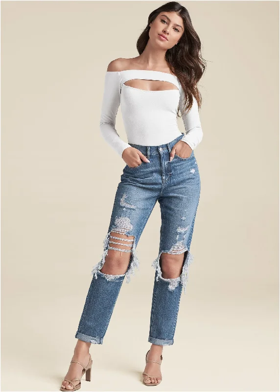 New Vintage Boyfriend Jeans - Medium Wash European