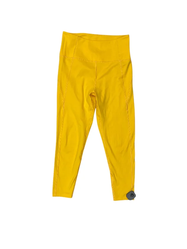 Athletic Leggings By Girlfriend Collective In Yellow, Size: M Hip Women's Retro