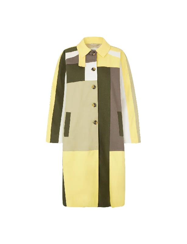 Recycled Boutique Jyron Patch Coat,  Multi Yellow Bohemian Women's Free