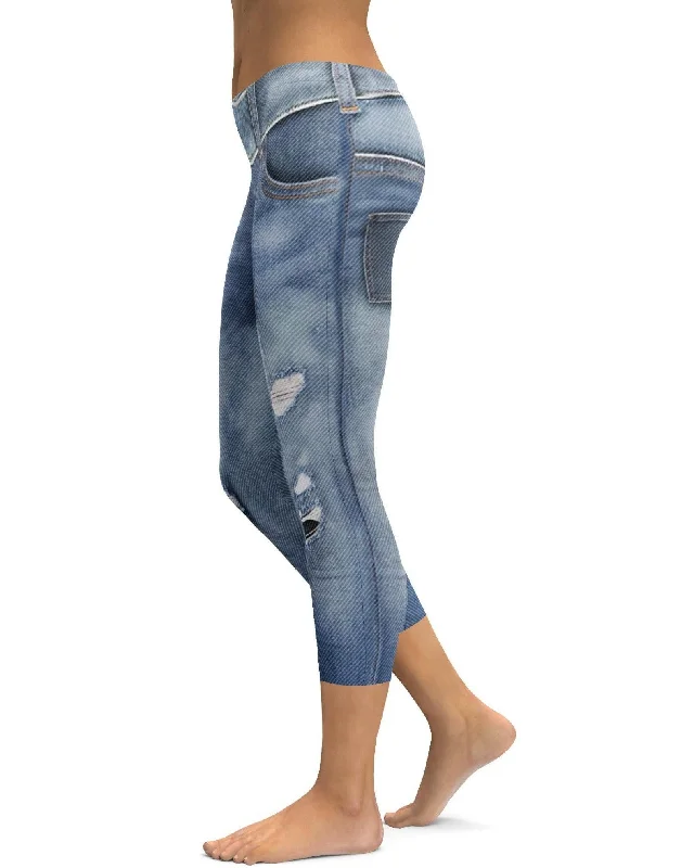Realistic Jeans Capris Bold Women's Statement