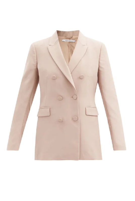 Double-breasted Wool Grain De Poudre Jacket garde