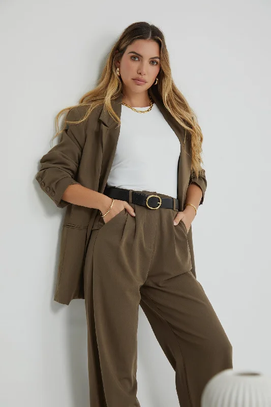 Zephyra Blazer - Taupe Sophisticated Women's Tailored