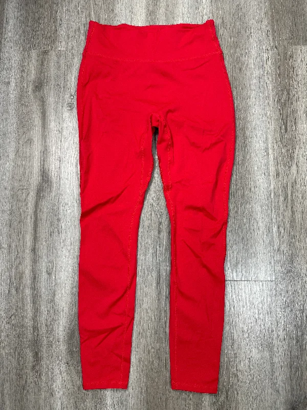 Athletic Leggings By Fabletics In Red, Size: L Sleek Women's 