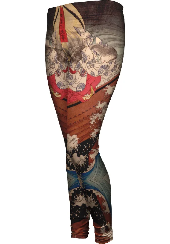 Japan - Utagawa Hiroshige - "Old Story of Azuma" (1845) Dynamic Women's High - energy